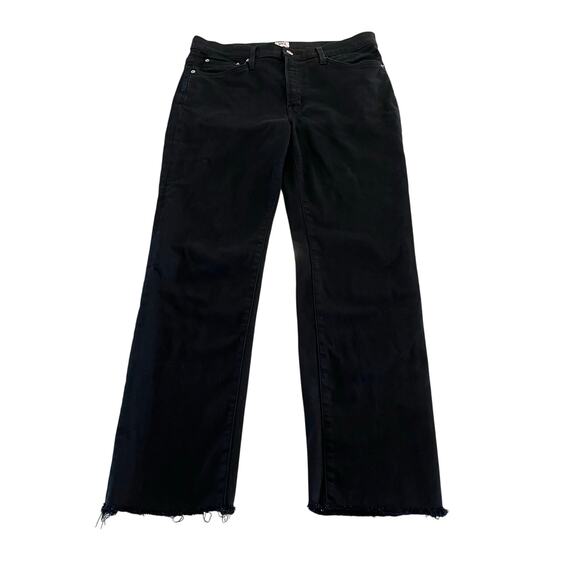 Edwin‎ Bree Slim Skinny Jeans In Black With Raw Hem Size 30 - Picture 2 of 12